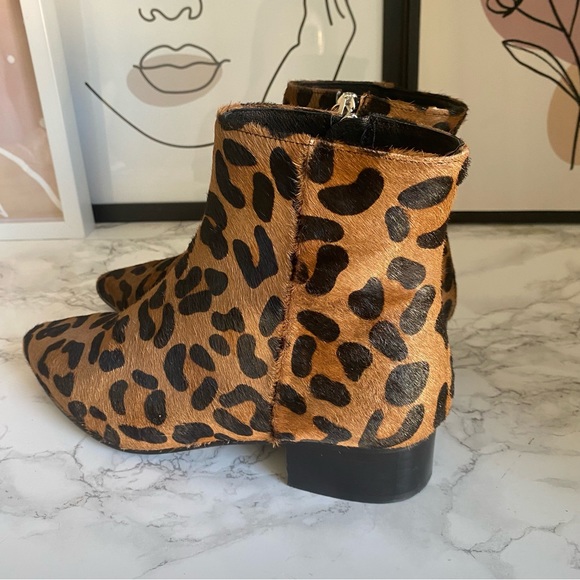 Whistles Berwick Soft Leopard Calf Hair Ankle Boot Booties 39 / 8 - Picture 7 of 14